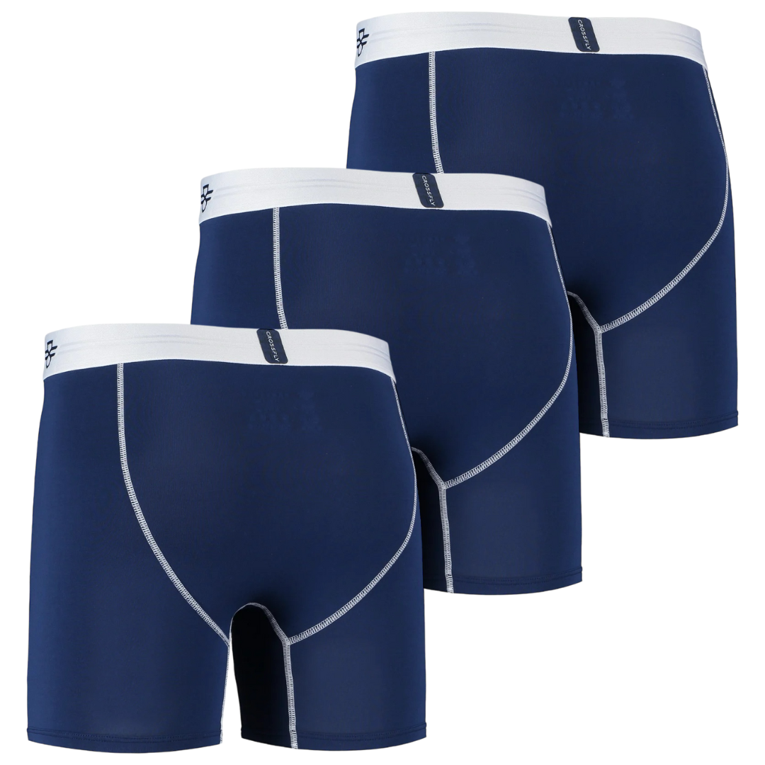 3-pack IKON X Men's 6" Boxers (Navy/White)