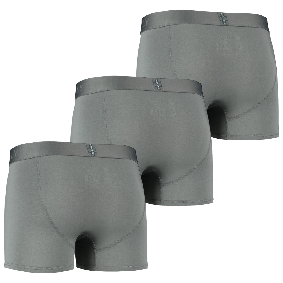 3-pack IKON Men's 3" Trunks (Charcoal)