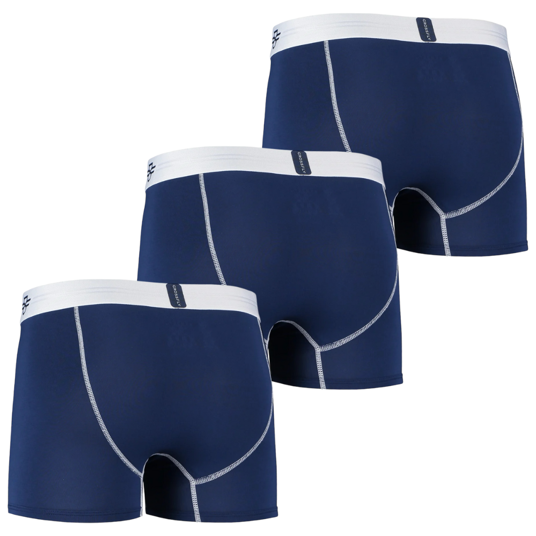 3-pack IKON X Men's 3" Trunks (Navy/White)