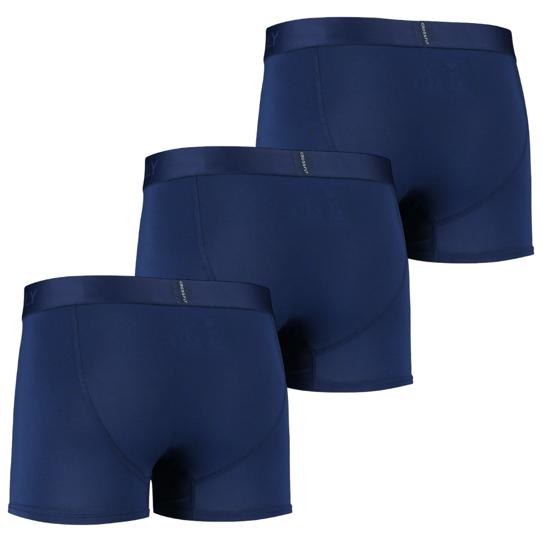 3-pack IKON Men's 3" Trunks (Navy)