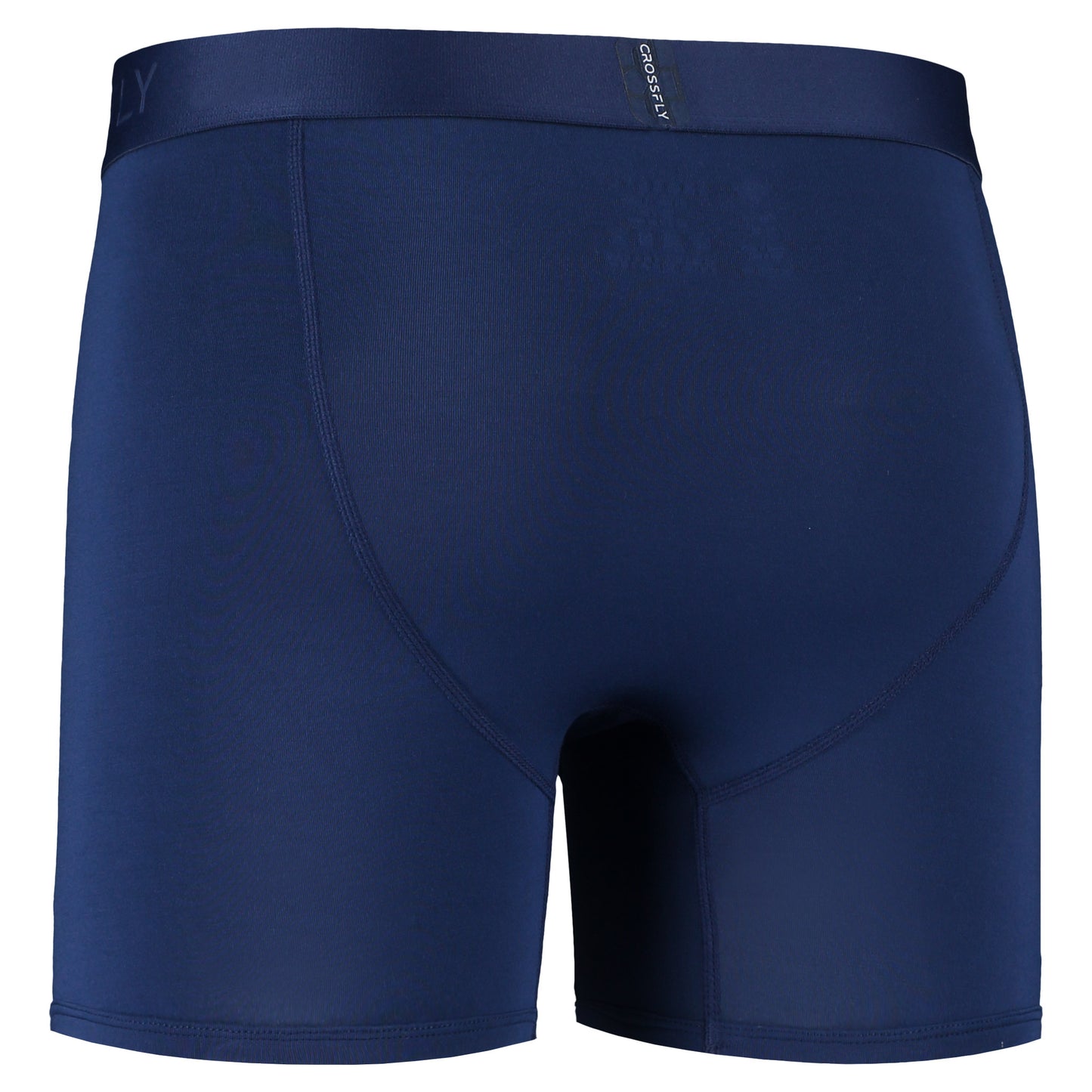 Crossfly men's IKON 6" navy boxers from the Everyday series, featuring X-Fly and Coccoon internal pocket support.