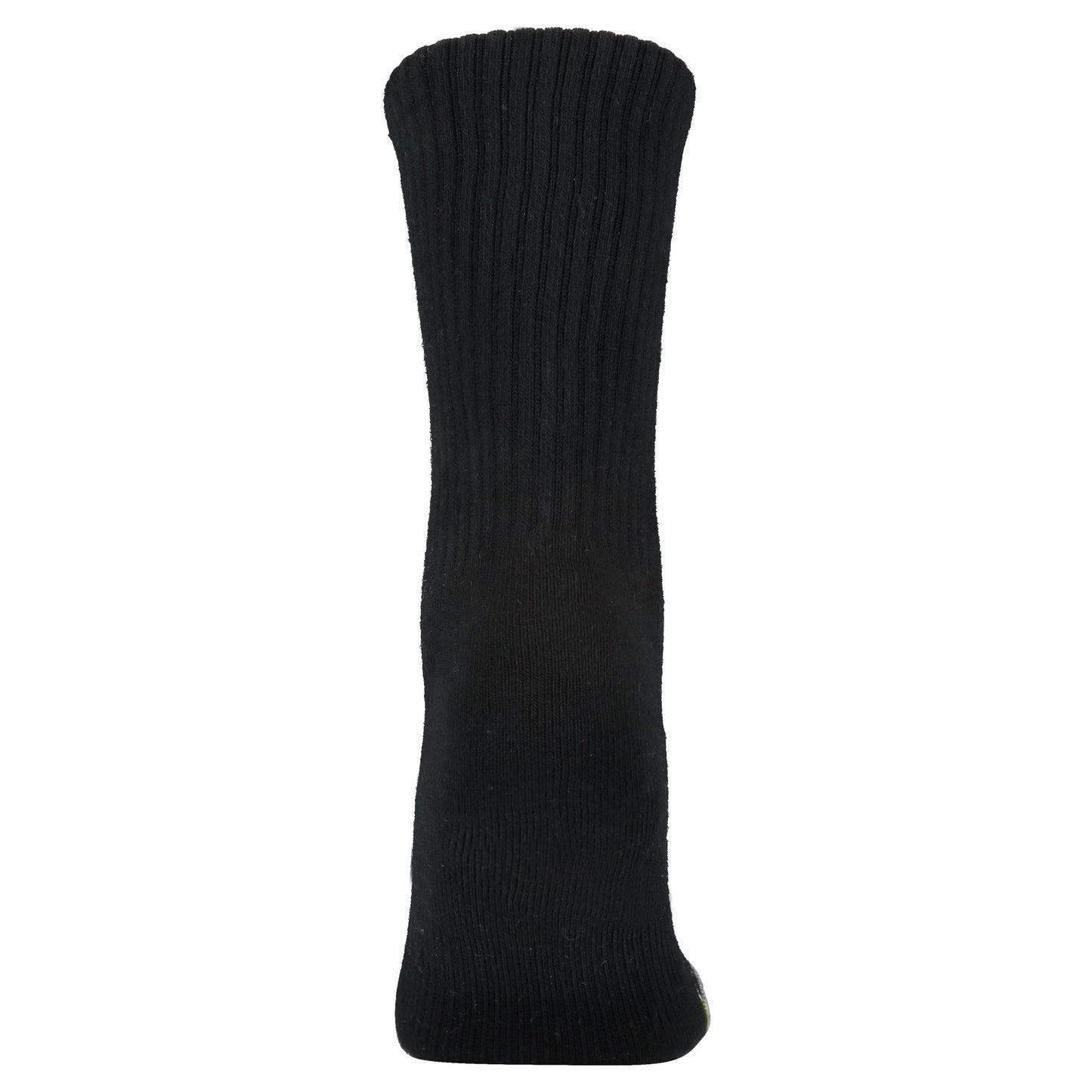 Crossfly men's Original Crew Socks in black from the Everyday series, featuring Flat Toe Seams and 360 Hold.