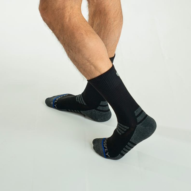 Tempo | 10" Crew-Socken für Herren - Schwarz/Anthrazit