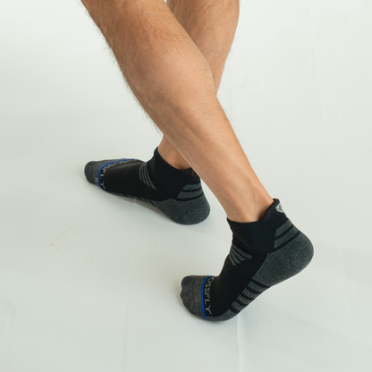 4-pack: Tempo | Men's Low Cut Socks - Black/Charcoal & Grey/Black