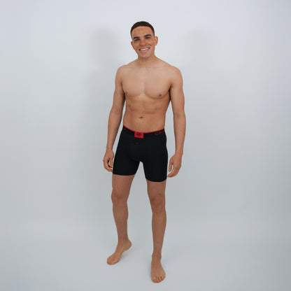 Aero Pro 9" Boxers - Black / Red (Pre-order)