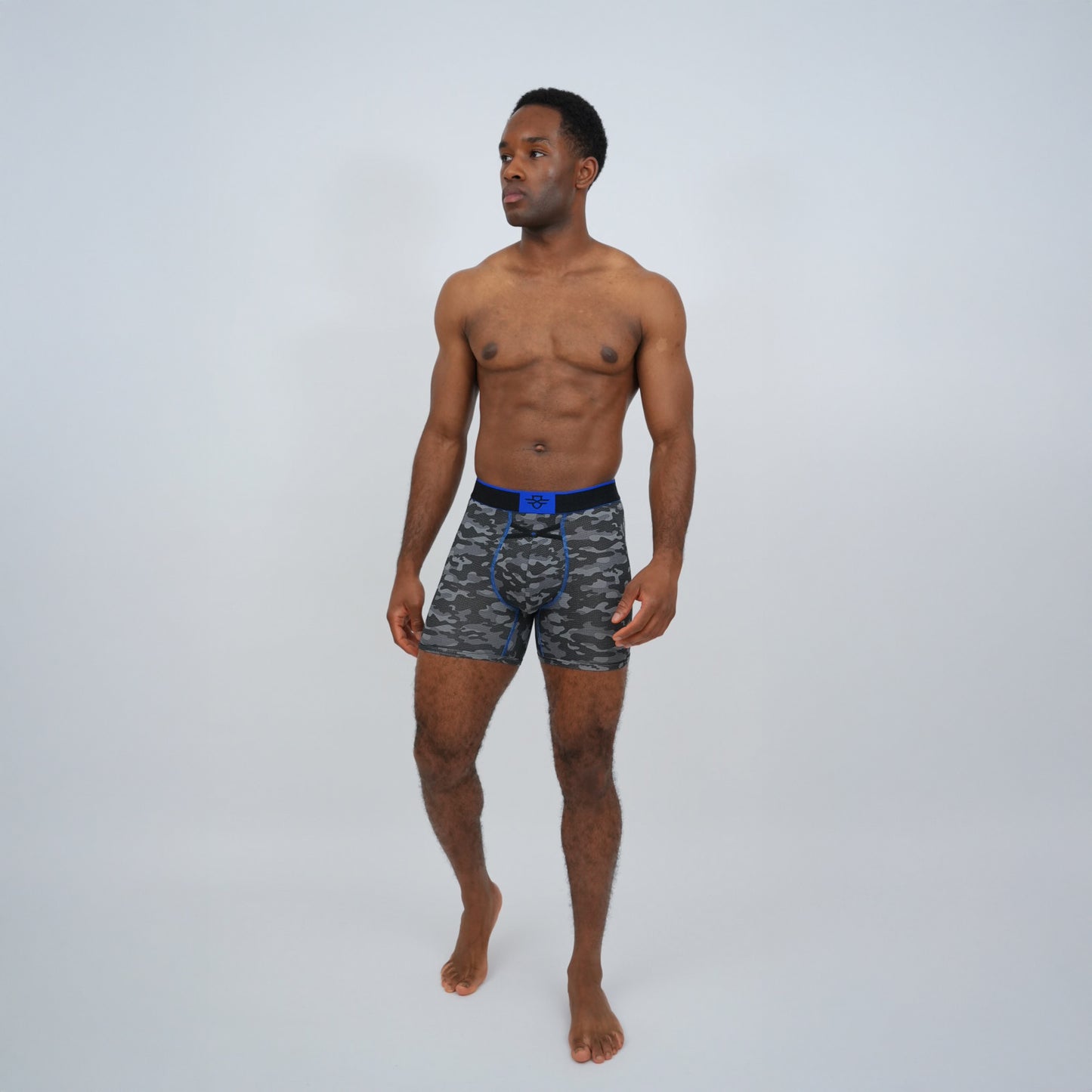 Aero Pro 9" Boxers - Camo / Royal Blue (Pre-order)