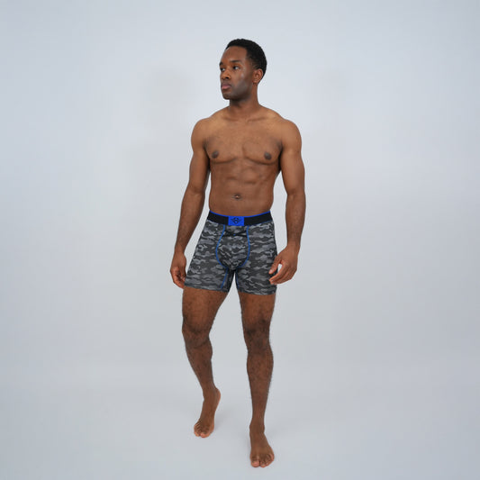 Aero Pro 9" Boxers - Camo / Royal Blue (Pre-order)