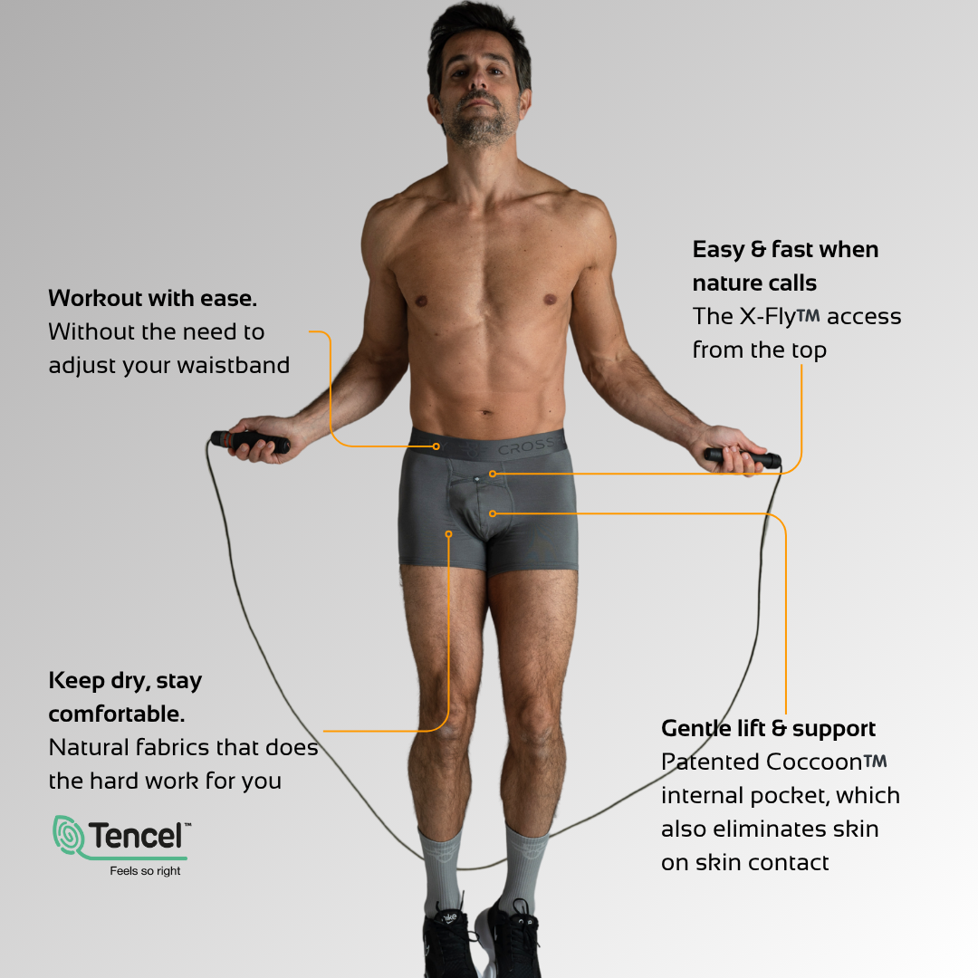 3-pack IKON Men's 3" Trunks (Charcoal)