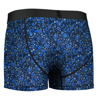 IKON Men's 3" Trunks - Skulls and Hearts Blues