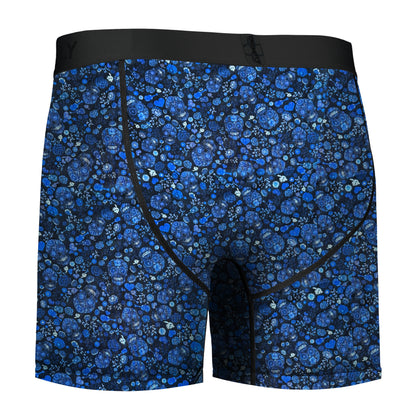 IKON Men's 6" Boxers - Skulls and Heart Blues
