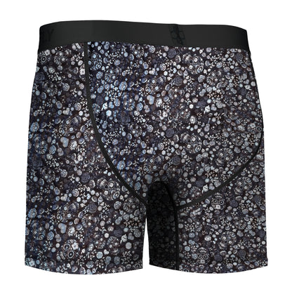 IKON Men's 6" Boxers - Skulls and Heart Black