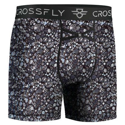 2-Pack: IKON 6" Boxers: Charcoal / Skulls Print