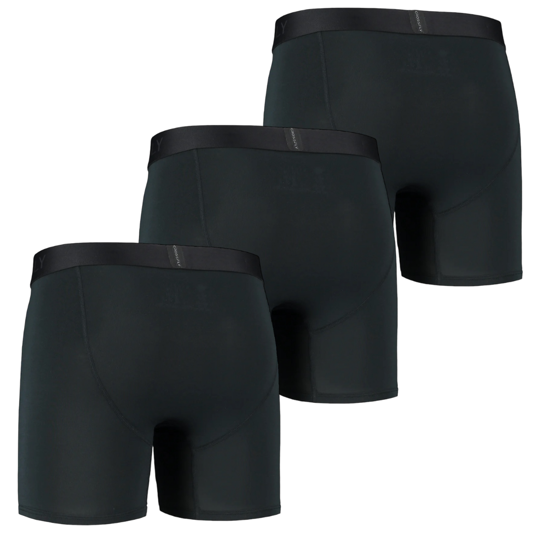 3-Pack: IKON Men's 6" Boxers - Black