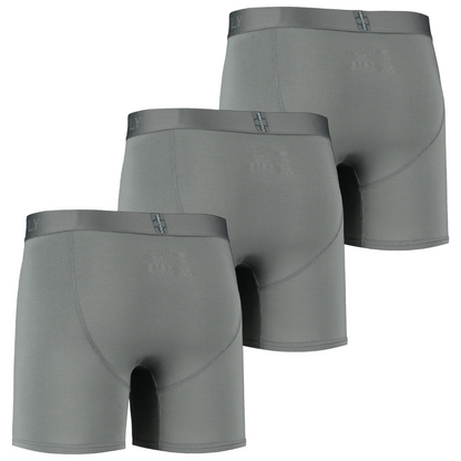 3-Pack: IKON Men's 6" Boxers - Charcoal