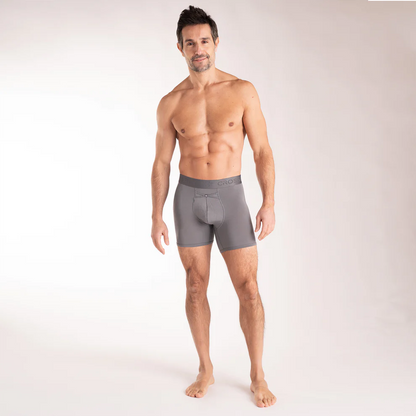 3-Pack: IKON Men's 6" Boxers - Plum / Italia / Charcoal