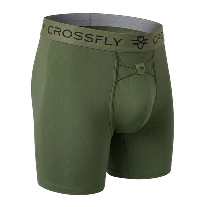 Boxer Long - LUX - 7" - Olive/Noir