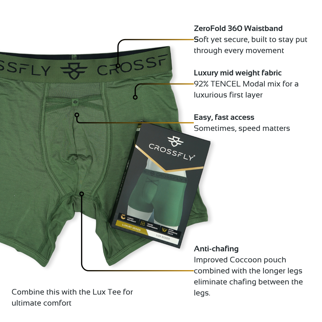 Lux Men's 4" Trunks - Olive/Black (Pre-order)