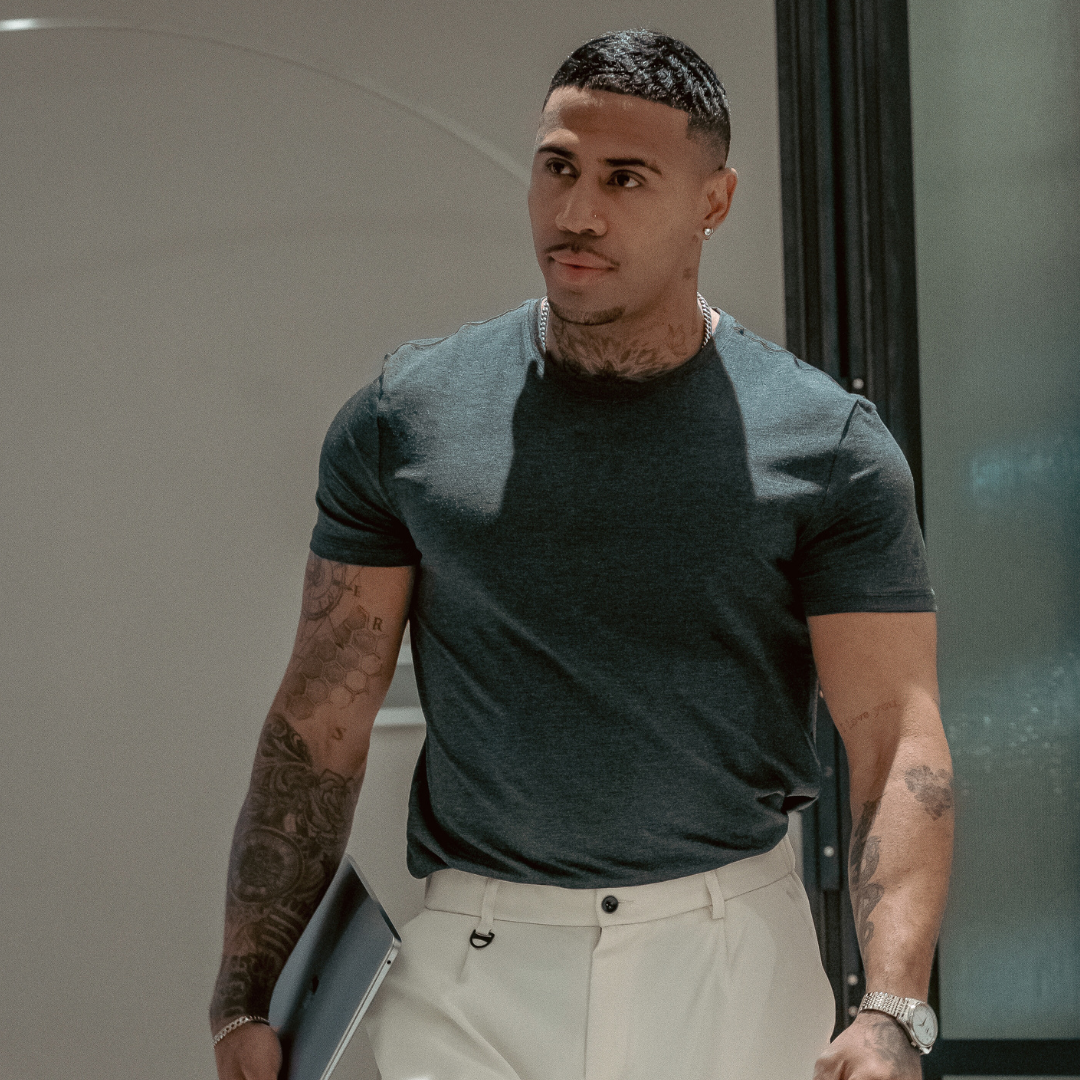 Lux Tee - Charcoal Marle