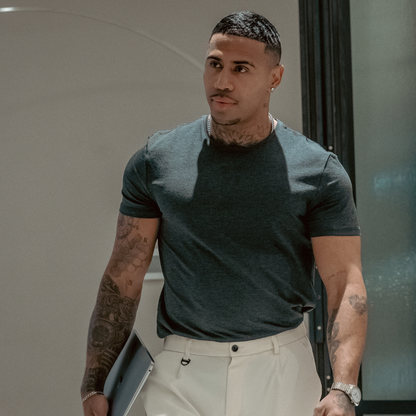 Lux Tee - Charcoal Marle