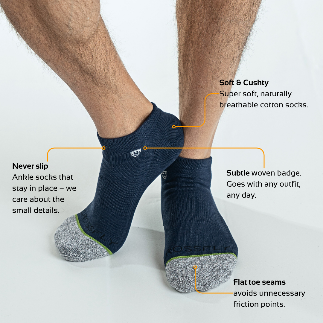 Original Men's Low Cut Socks - Navy Marle