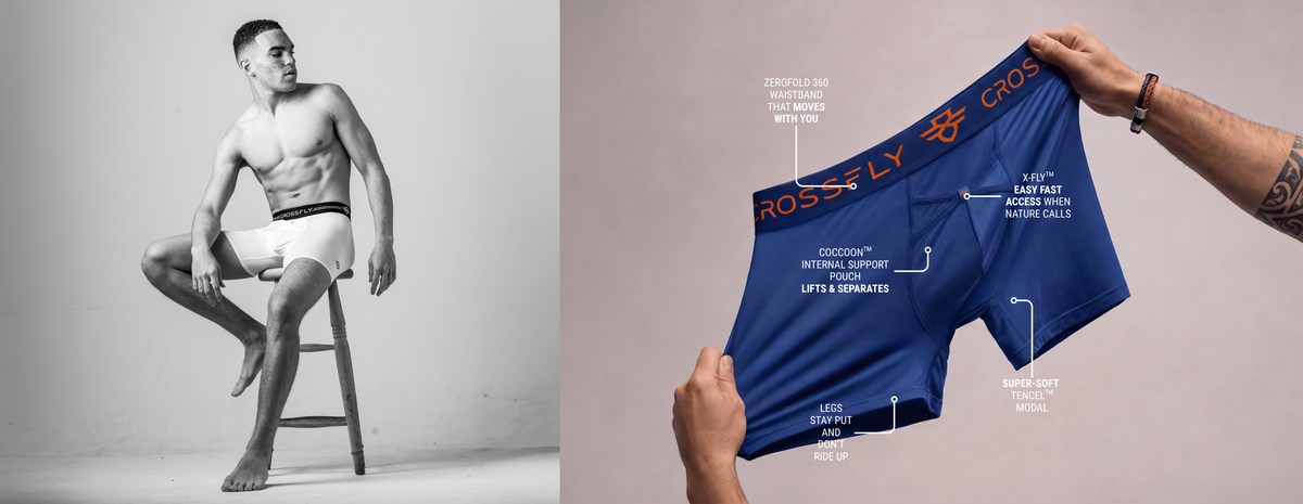 Crossfly underwear technologies made to improve your everyday.