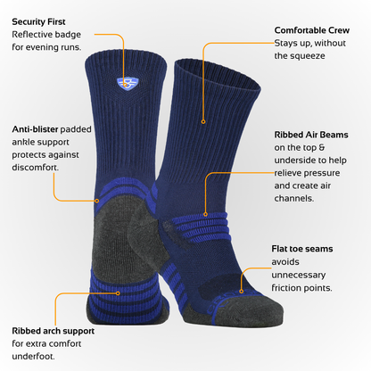 4er-Pack: Tempo | 10" Crew-Socken für Herren - Mehrfarbig