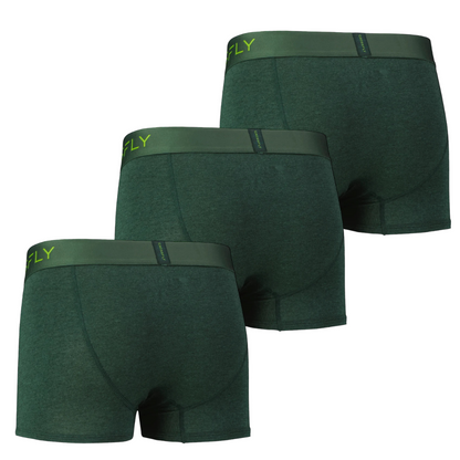 3-pack: IKON Men's 3" Trunks - Green Marle