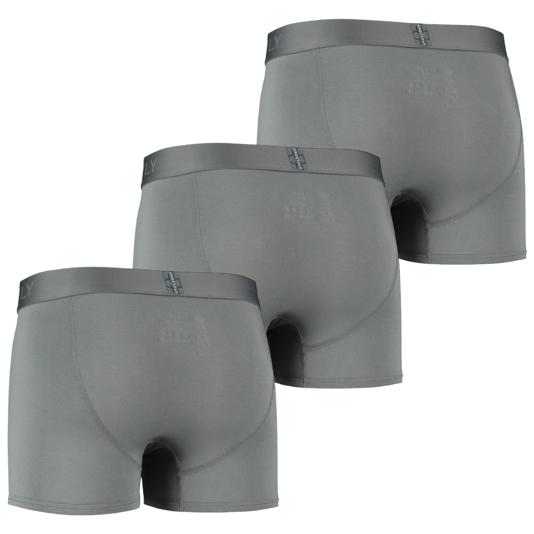 3-pack: IKON Men's 3" Trunks - Charcoal