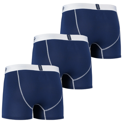 3er-Pack: IKON X 3"-Badehosen für Herren – Marineblau/Weiß