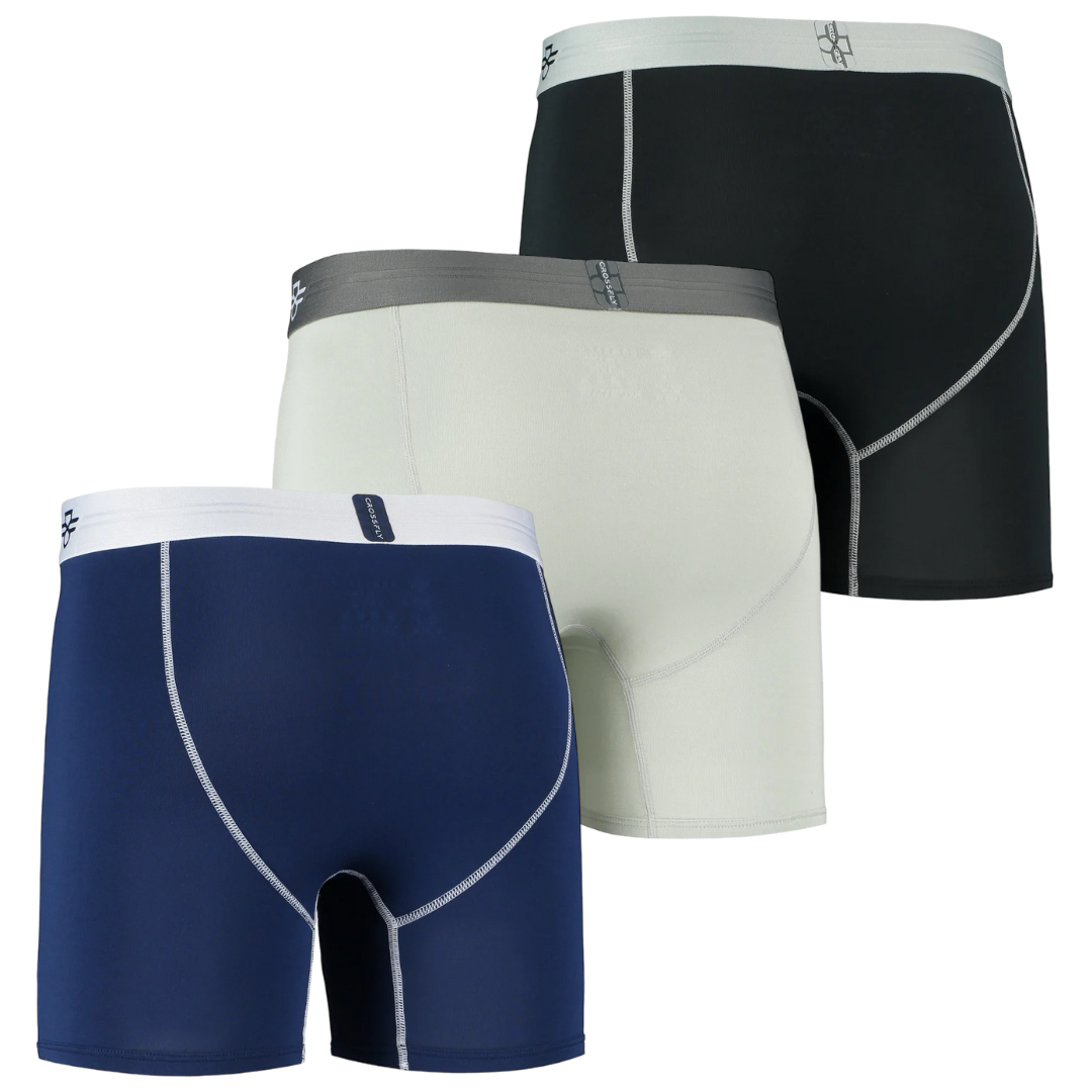 3er-Pack: IKON X Herren-Boxershorts, 6 Zoll, mehrfarbig