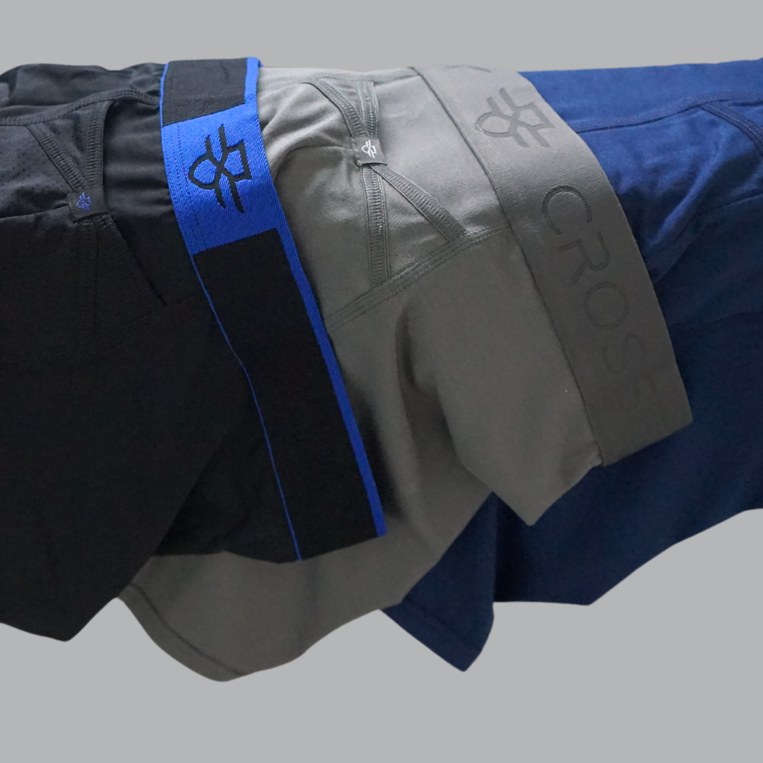 3-pack: PRO Men's 7" Boxers - Black/Royal Blue