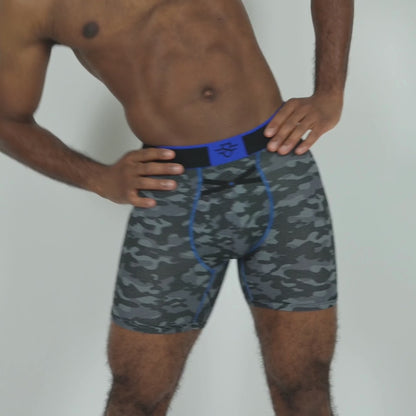 Aero Pro 7" Boxers - Camo / Bleu Royal