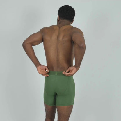 Boxer Long - LUX - 7" - Olive/Noir