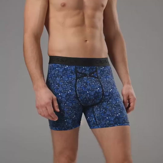 Model wearing the IKON Skull print 6" Boxers