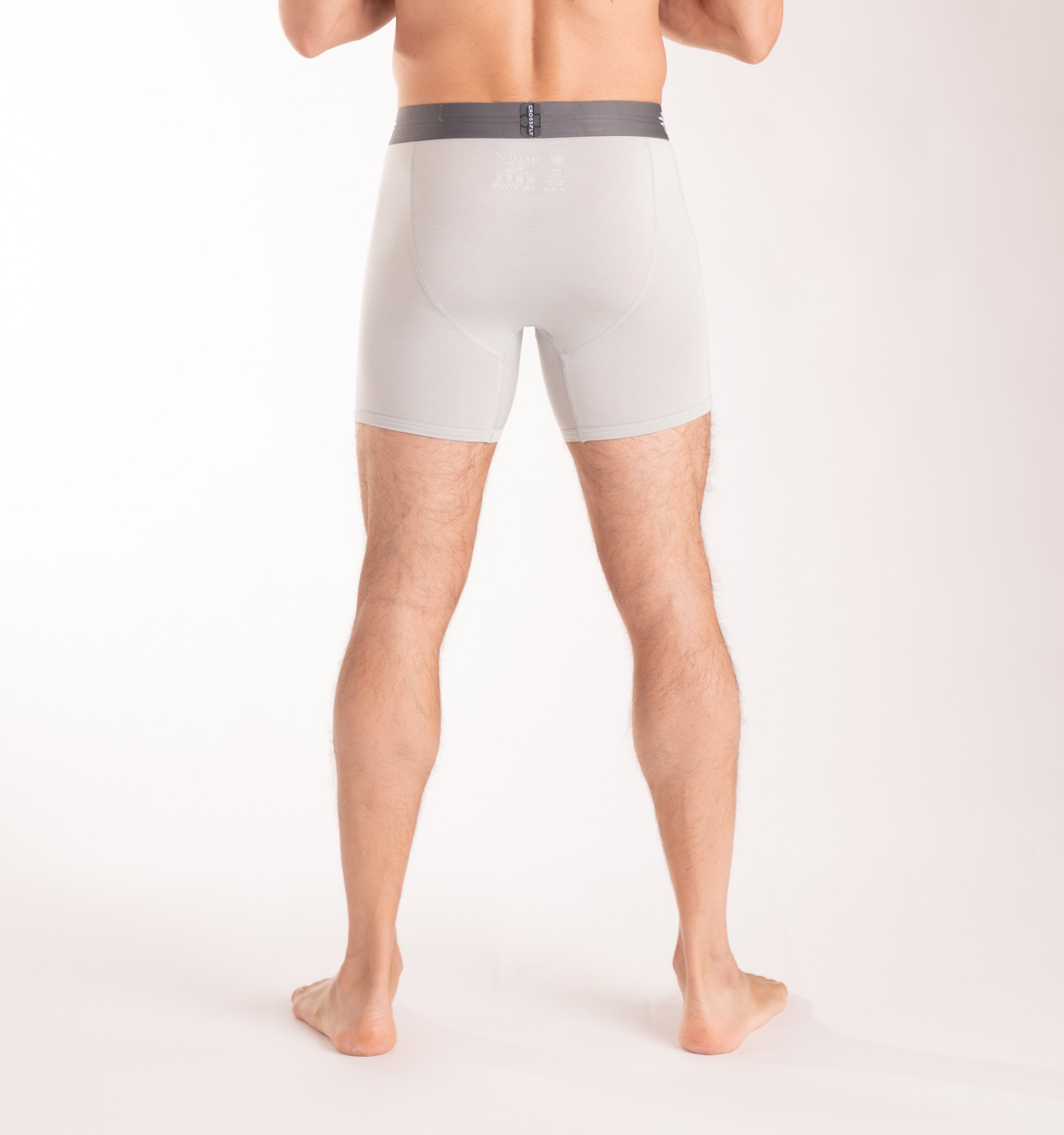 Crossfly Men's Underwear IKON X 6 Boxer Silver/Charcoal Modal