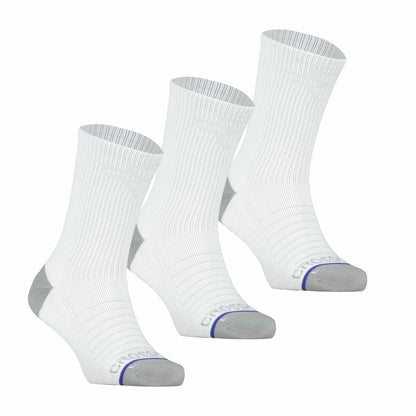 3-Pack: Hero Pro - Men's 10 inch Crew Socks - White