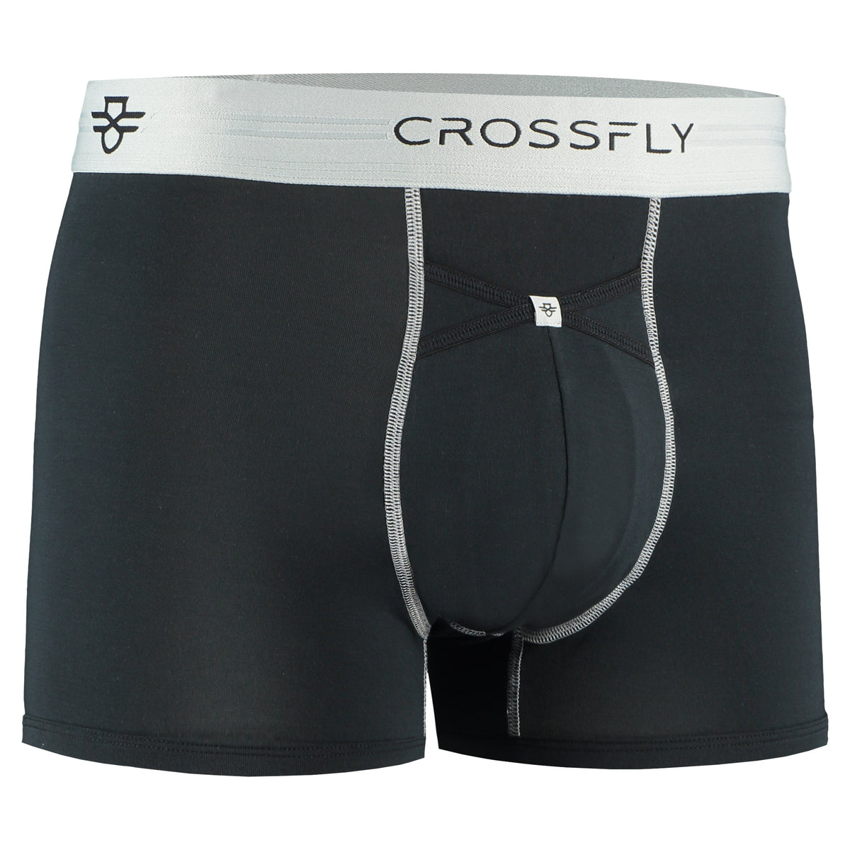 IKON X | Men's Trunks | 3 inch - Black/Silver Modal – Crossfly