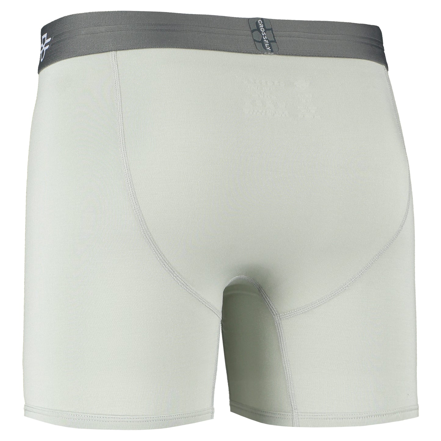Crossfly men's IKON X 6" silver / charcoal boxers from the Everyday series, featuring X-Fly and Coccoon internal pocket support.