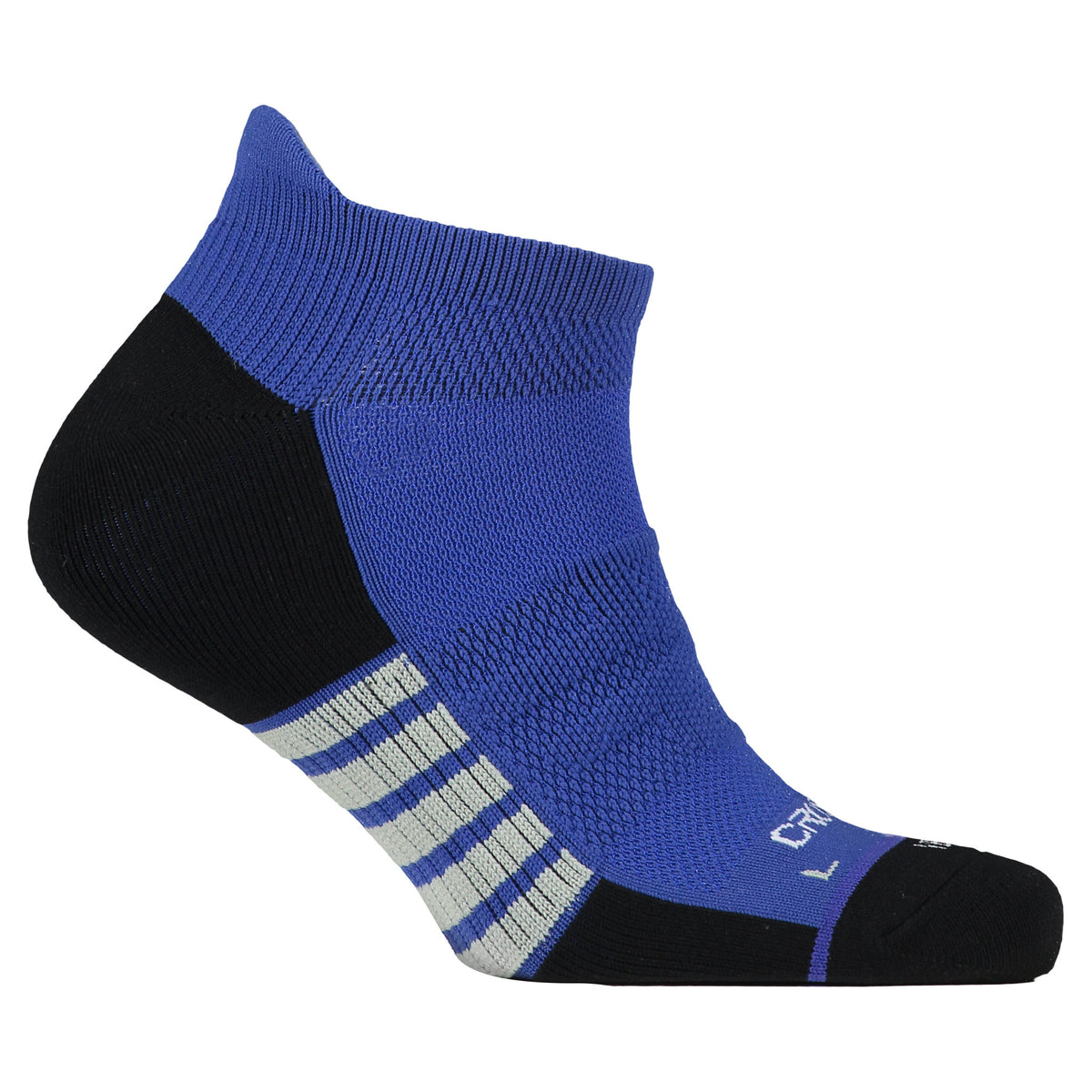 Crossfly men&#39;s Vent Low Socks in royal / black from the Performance series, featuring AirVent and AirBeams.