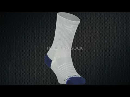 Hero Pro - Men's 10 inch Crew Socks - White