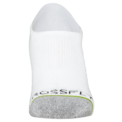 Crossfly men's Original No Show Socks in white from the Everyday series, featuring Flat Toe Seams and 360 Hold.
