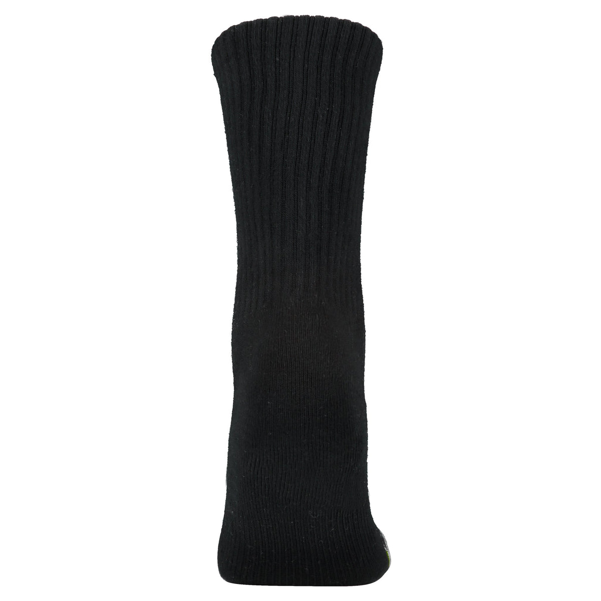 Crossfly men&#39;s Original Crew Socks in black from the Everyday series, featuring Flat Toe Seams and 360 Hold.
