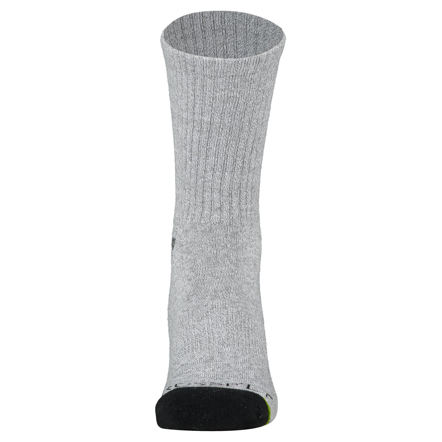 Crossfly men's Original Crew Socks in grey from the Everyday series, featuring Flat Toe Seams and 360 Hold.