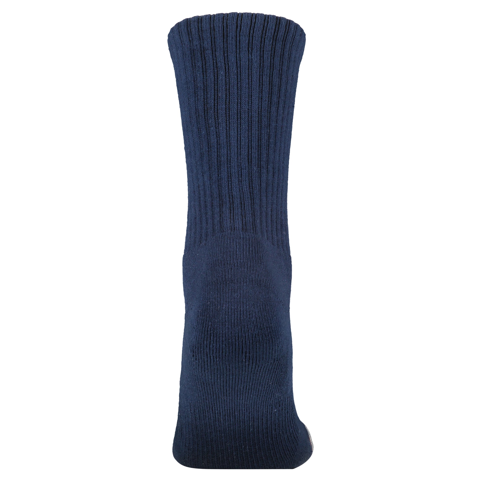 Crossfly men's Original Crew Socks in navy from the Everyday series, featuring Flat Toe Seams and 360 Hold.