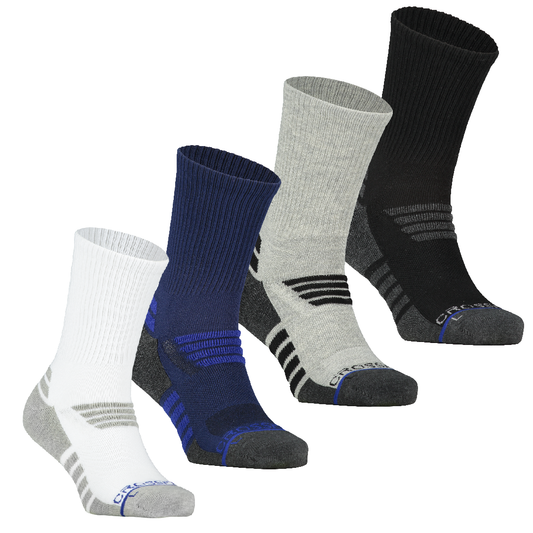 4er-Pack: Tempo | 10" Crew-Socken für Herren - Mehrfarbig